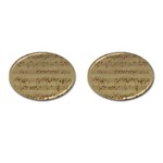 Vintage Sheet Music Background Cufflinks (Oval) Front(Pair)