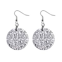 Tropical Pattern Mini Button Earrings by Valentinaart