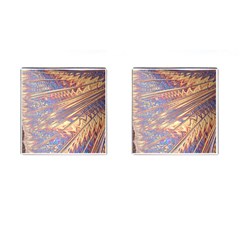 Flourish Artwork Fractal Expanding Cufflinks (square) by Pakrebo