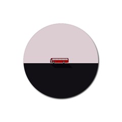 Bus Rubber Coaster (round)  by Valentinaart
