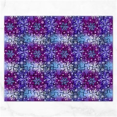 Snow White Blue Purple Tulip Rectangular Jigsaw Puzzl by Pakrebo