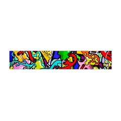 Graffiti Abstract With Colorful Tubes And Biology Artery Theme Flano Scarf (mini) by genx