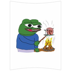 Apu Apustaja Roasting A Snail On A Campfire Pepe The Frog Pepethefrog The Helper Kekistan Back Support Cushion by snek
