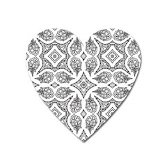 Mandala Line Art Heart Magnet by Mariart
