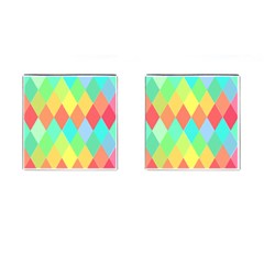 Low Poly Triangles Cufflinks (square) by Pakrebo