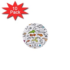 Desktop Pattern Art Graphic Design 1  Mini Buttons (10 Pack)  by Pakrebo