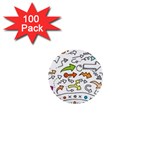 Desktop Pattern Art Graphic Design 1  Mini Buttons (100 pack)  Front