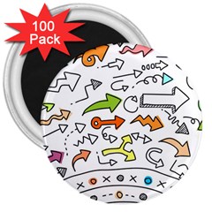 Desktop Pattern Art Graphic Design 3  Magnets (100 Pack) by Pakrebo