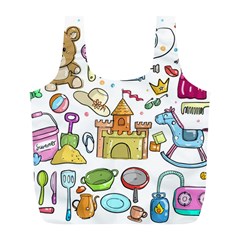 Baby Equipment Child Sketch Hand Full Print Recycle Bag (l) by Pakrebo