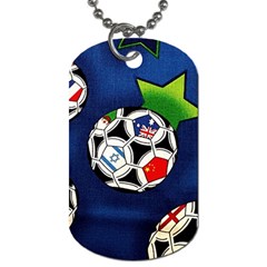 Textile Football Soccer Fabric Dog Tag (one Side) by Pakrebo