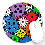 The Gears Are Turning Round Mousepads Front