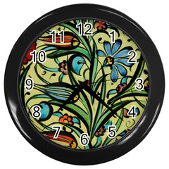 Mosaic Tile Art Ceramic Colorful Wall Clock (black) by Pakrebo