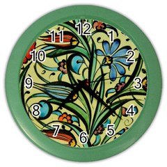 Mosaic Tile Art Ceramic Colorful Color Wall Clock by Pakrebo
