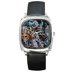 The Fools Square Metal Watch by WensdaiAmbrose
