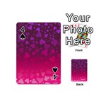 Purple Pink Hearts  Playing Cards 54 (Mini) Front - Spade4