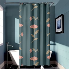 Florets In Grey Shower Curtain 36  X 72  (stall)  by WensdaiAmbrose