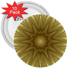Background Pattern Golden Yellow 3  Buttons (10 Pack)  by Pakrebo