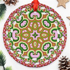 Fractal Art Pictures Digital Art Round Filigree Ornament (two Sides) by Pakrebo