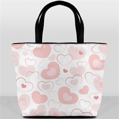 Pastel Pink Hearts Bucket Bag by retrotoomoderndesigns