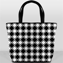 Black And White Diamonds Bucket Bag by retrotoomoderndesigns