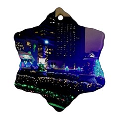 Columbus Commons Snowflake Ornament (two Sides) by Riverwoman