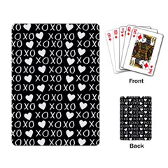 Xo Valentines Day Pattern Playing Cards Single Design by Valentinaart
