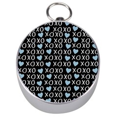Xo Valentines Day Pattern Silver Compasses by Valentinaart