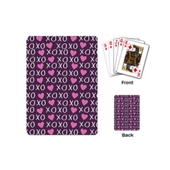 Xo Valentines Day Pattern Playing Cards (mini) by Valentinaart