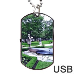 Shakespeare Garden Stratford Dog Tag Usb Flash (one Side) by Riverwoman
