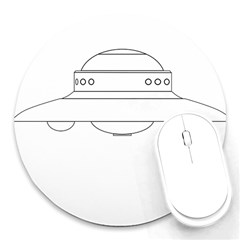 Alien Space Ufo Extraterrestrial Round Mousepads by Wegoenart