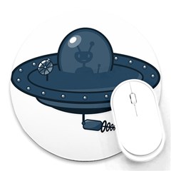 Ufo Unknown Alien Alie Round Mousepads by Wegoenart
