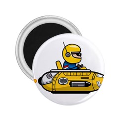Cartoon Space Racer Galaxy Science 2 25  Magnets by Wegoenart