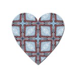 Pattern Cross Geometric Shape Heart Magnet Front