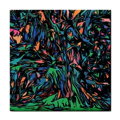 Tree Forest Abstract Forrest Tile Coasters by Pakrebo