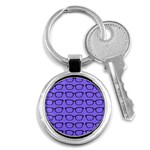 Nerdy Glasses Purple Key Chains (Round)  Front