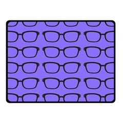Nerdy Glasses Purple Fleece Blanket (small) by snowwhitegirl