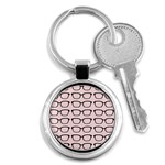 Nerdy Glasses Pink Key Chains (Round)  Front