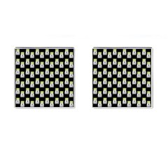 Ghost Pet Black Cufflinks (square) by snowwhitegirl