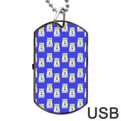 Ghost Pet Blue Dog Tag Usb Flash (two Sides) by snowwhitegirl
