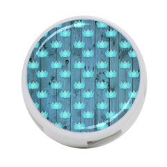 Zen Lotus Wood Wall Blue 4-port Usb Hub (one Side) by snowwhitegirl