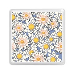 Vintage White Flowers Memory Card Reader (square) by snowwhitegirl