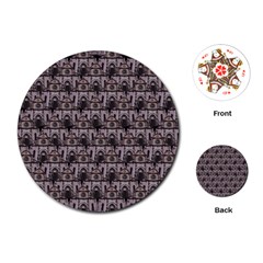 Gothic Church Pattern Playing Cards (round) by snowwhitegirl