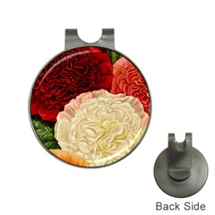 Vintage Carnation Flowers Hat Clips With Golf Markers by snowwhitegirl