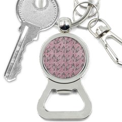 Skeleton Pink Background Bottle Opener Key Chains by snowwhitegirl