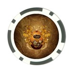 Awesome Steampunk Easter Egg With Flowers, Clocks And Gears Poker Chip Card Guard (10 pack) Front