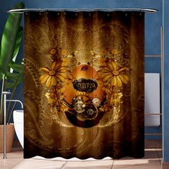 Awesome Steampunk Easter Egg With Flowers, Clocks And Gears Shower Curtain 60  X 72  (medium)  by FantasyWorld7
