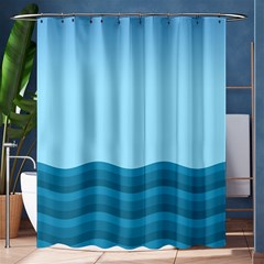 Making Waves Shower Curtain 60  X 72  (medium)  by WensdaiAmbrose