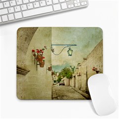 Vintage Grunge Print Arequipa Street, Peru Large Mousepads by dflcprintsclothing