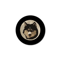 Husky Moon Golf Ball Marker by snowwhitegirl