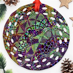 Background Design Art Artwork Ornament (round Filigree) by Pakrebo